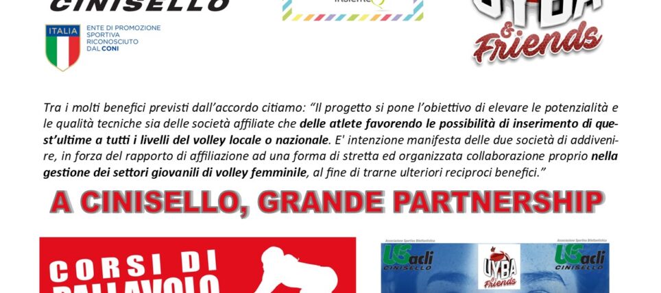 Affiliazione us acli cinisello con uyba le farfalle della serie a